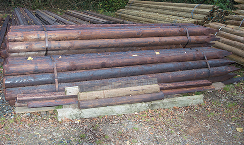 poteaux en bois 3ml 16Ø